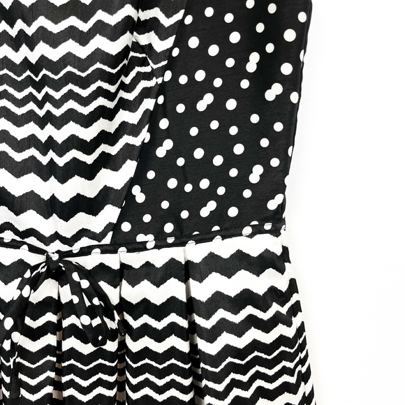 Julian Taylor New York Black & White Striped Mid Length Dress - Picture 8 of 12